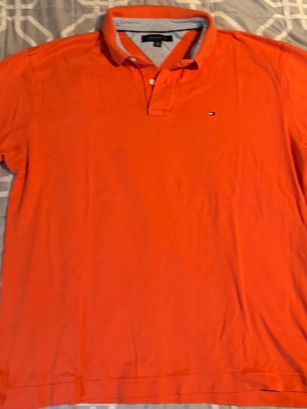 XL orange Tommy Hilfiger polo shirt